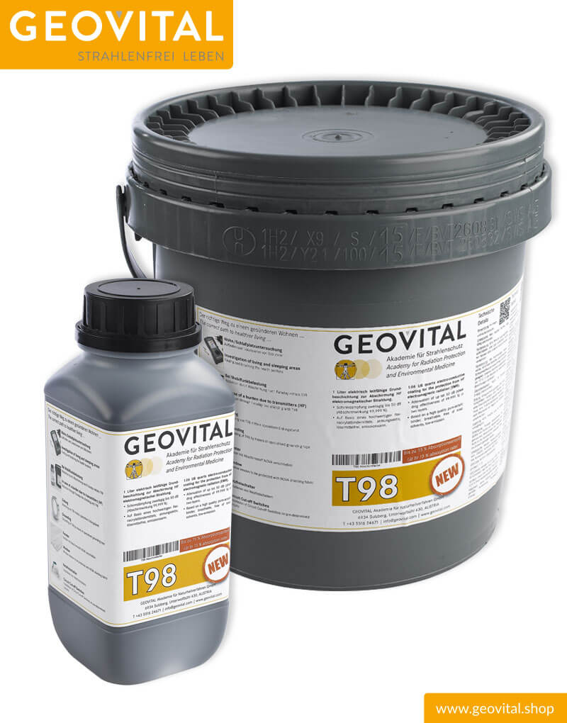 Geovital Abschirmfarbe T98 in 5l Eimer und 1l Flasche